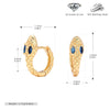 S925 Sterling Silver Snake Zircon Inlaid Women's Earrings With Animal Pattern