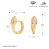 S925 Sterling Silver Snake Zircon Inlaid Women's Earrings With Animal Pattern