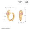 S925 Sterling Silver Snake Zircon Inlaid Women's Earrings With Animal Pattern