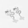 S925 Sterling Silver Snakeshaped Women's Earrings With Snake Head Design Platinum Or 18K Gold Electroplated