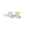 S925 Sterling Silver Snowflake And Flower Patterned Earrings With Electroplating Treatment For Women