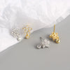 S925 Sterling Silver Snowflake And Flower Patterned Earrings With Electroplating Treatment For Women
