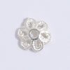 S925 Sterling Silver Snowflake Petal Flower Handmade Diy Bracelet Spacer Bead Jewelry Accessories Electroplated