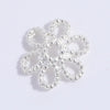 S925 Sterling Silver Snowflake Petal Flower Handmade Diy Bracelet Spacer Bead Jewelry Accessories Electroplated