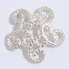 S925 Sterling Silver Snowflake Petal Flower Handmade Diy Bracelet Spacer Bead Jewelry Accessories Electroplated