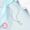 S925 Sterling Silver Solid Lock Necklace With Electroplating Simple Light Luxury Niche High Grade Clavicle Chain For Women