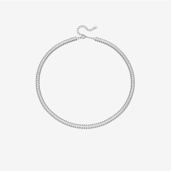S925 Sterling Silver Spiral Necklace With Geometric Design Electroplated In Platinum Or 18K Gold For Women