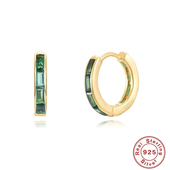 S925 Sterling Silver Square Earrings With Geometric Pattern Electroplated For Women