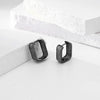 S925 Sterling Silver Square Geometric Light Luxury Inlaid Zircon Women's Earrings