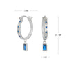 S925 Sterling Silver Square Ushape Geometric Light Luxury Women's Earrings