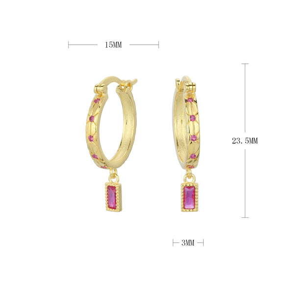 S925 Sterling Silver Square Ushape Geometric Light Luxury Women's Earrings