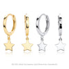 S925 Sterling Silver Star Earrings Electroplated