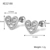 S925 Sterling Silver Star Heart Zircon Women's Earrings