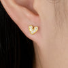 S925 Sterling Silver Star Heart Zircon Women's Earrings