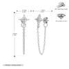 S925 Sterling Silver Star Inlaid Zircon Earrings