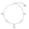 S925 Sterling Silver Star Moon Bracelet With Zircon Inlay For Women Fresh Sweet Light Luxury Elegant High End Design