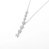 S925 Sterling Silver Star Necklace With Mixed Gem Inlay Electroplated Seven Star Clavicle Chain Cross Chain Pendant