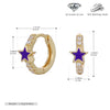 S925 Sterling Silver Star Oil Dripping Earrings Constellation Style