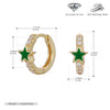 S925 Sterling Silver Star Oil Dripping Earrings Constellation Style