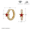 S925 Sterling Silver Star Oil Dripping Earrings Constellation Style