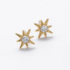 S925 Sterling Silver Star Pattern Inlaid Zircon Earrings Simple Style