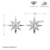 S925 Sterling Silver Star Pattern Inlaid Zircon Earrings Simple Style