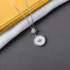 S925 Sterling Silver Star Pattern Mixed Gem Inlay Electroplated Women's Clavicle Necklace