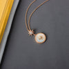 S925 Sterling Silver Star Pattern Mixed Gem Inlay Electroplated Women's Clavicle Necklace