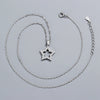 S925 Sterling Silver Star Pendant Necklace For Women With Mixed Gem Inlay Electroplated Cross Chain Trendy Minimalist Clavicle Jewelry