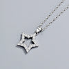 S925 Sterling Silver Star Pendant Necklace For Women With Mixed Gem Inlay Electroplated Cross Chain Trendy Minimalist Clavicle Jewelry
