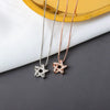 S925 Sterling Silver Star Pendant Necklace With Mixed Gem Inlay Electroplated Full Diamond Look Box Chain Clavicle Necklace