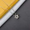S925 Sterling Silver Star Pendant Necklace With Mixed Gem Inlay Electroplated Full Diamond Look Box Chain Clavicle Necklace