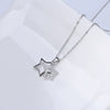 S925 Sterling Silver Star Pendant Necklace With Zircon Inlay Electroplated Fashion Pattern Necklace