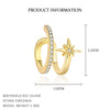 S925 Sterling Silver Star Tassel Chain Earrings For Women With Zircon Design