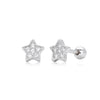 S925 Sterling Silver Star Twist Bead Electroplated Earrings For Women