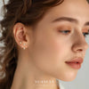 S925 Sterling Silver Star Zirconium Women's Light Luxury Earrings