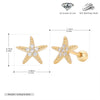 S925 Sterling Silver Starfish Electroplated Fashionable Piercing Earrings