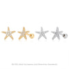 S925 Sterling Silver Starfish Electroplated Fashionable Piercing Earrings