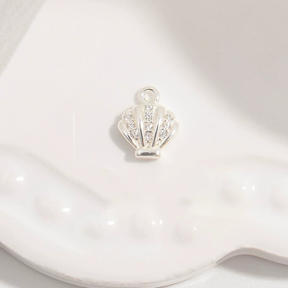 S925 Sterling Silver Starfish Pendant With Zirconia Fashion Animal Design For Diy Bracelet Or Necklace