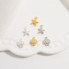 S925 Sterling Silver Starfish Pendant With Zirconia Fashion Animal Design For Diy Bracelet Or Necklace