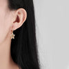 S925 Sterling Silver Stud Earrings Electroplated Female Fashion Style