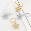S925 Sterling Silver Stud Earrings Electroplated Female Fashion Style