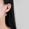 S925 Sterling Silver Stud Earrings Electroplated Female Fashion Style