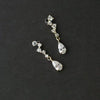 S925 Sterling Silver Stud Earrings For Women Plated 14K Gold Inlaid Zircon Water Drop Tassel Light Luxury