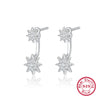 S925 Sterling Silver Stud Earrings With Star And Geometric Design For Women