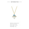 S925 Sterling Silver Sweet Geometric Pendant Stacked Collarbone O Chain Necklace K Plated Gold Jewelry