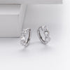S925 Sterling Silver Sweet Heart Shaped Inlaid Zircon Women's Earrings