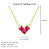 S925 Sterling Silver Sweet Love Red Zircon Geometric Women's Earrings