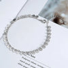 S925 Sterling Silver Tassel Anklet For Women Sweet Elegant Geometric Round Sequin Chain Ankle Jewelry