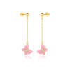 S925 Sterling Silver Tassel Butterfly Geometric Light Luxury High End Women's Earrings With Electroplating